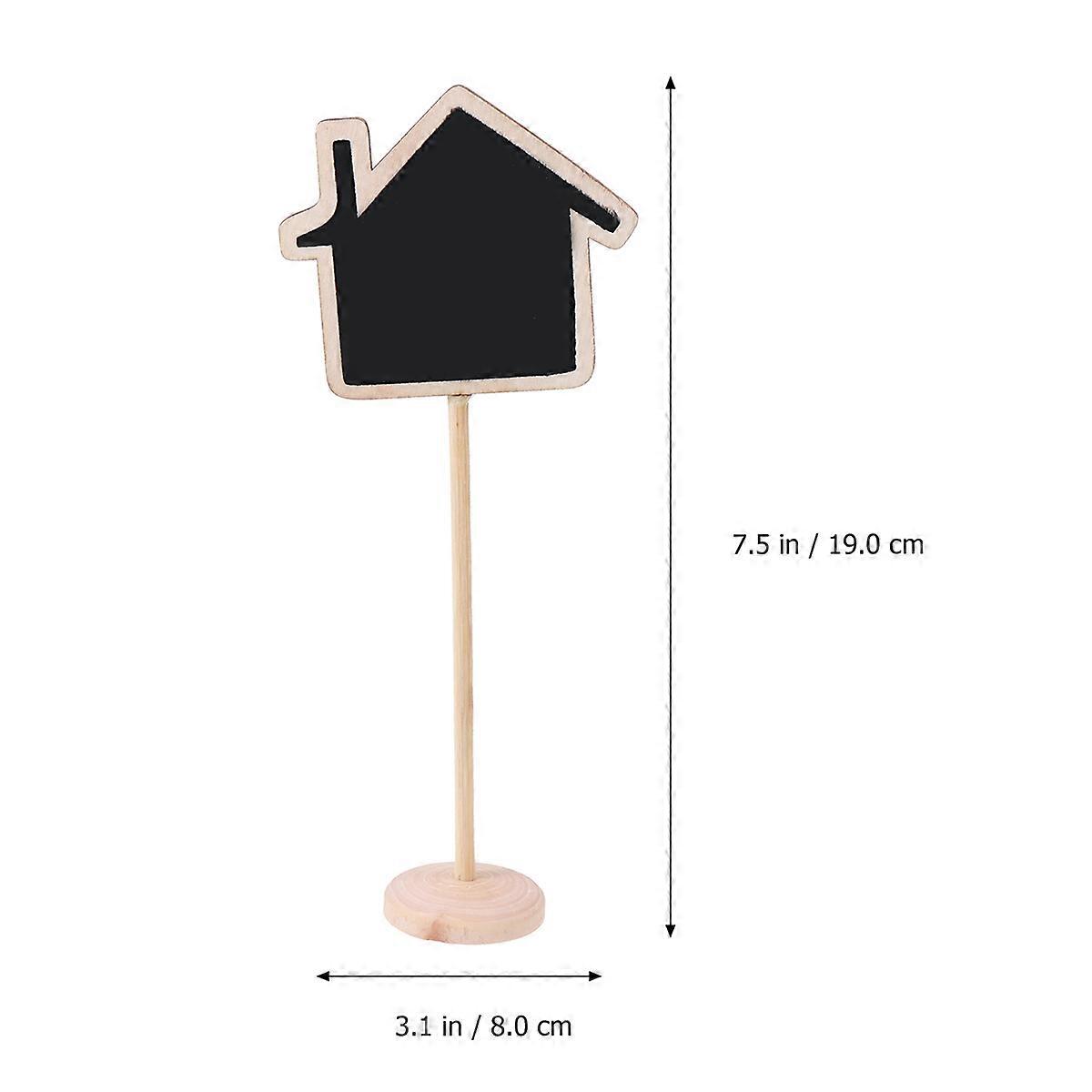 Wooden Mini Blackboard Message Board for Writing Use 10Pcs with Stand Decorative