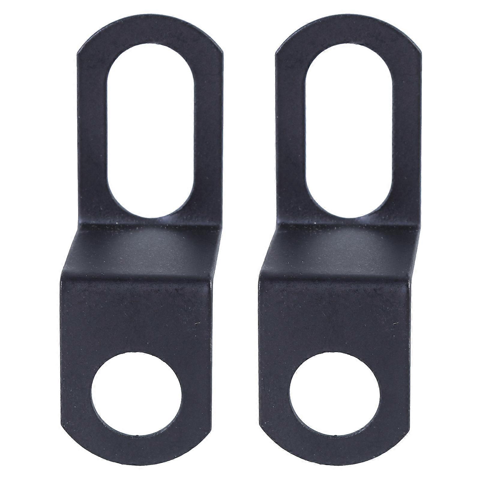 2Pcs Motorcycle Indicator Rear Turn Signal Relocation Bracket Light Lamp Holder Metal Fork Ear Clamps C-black