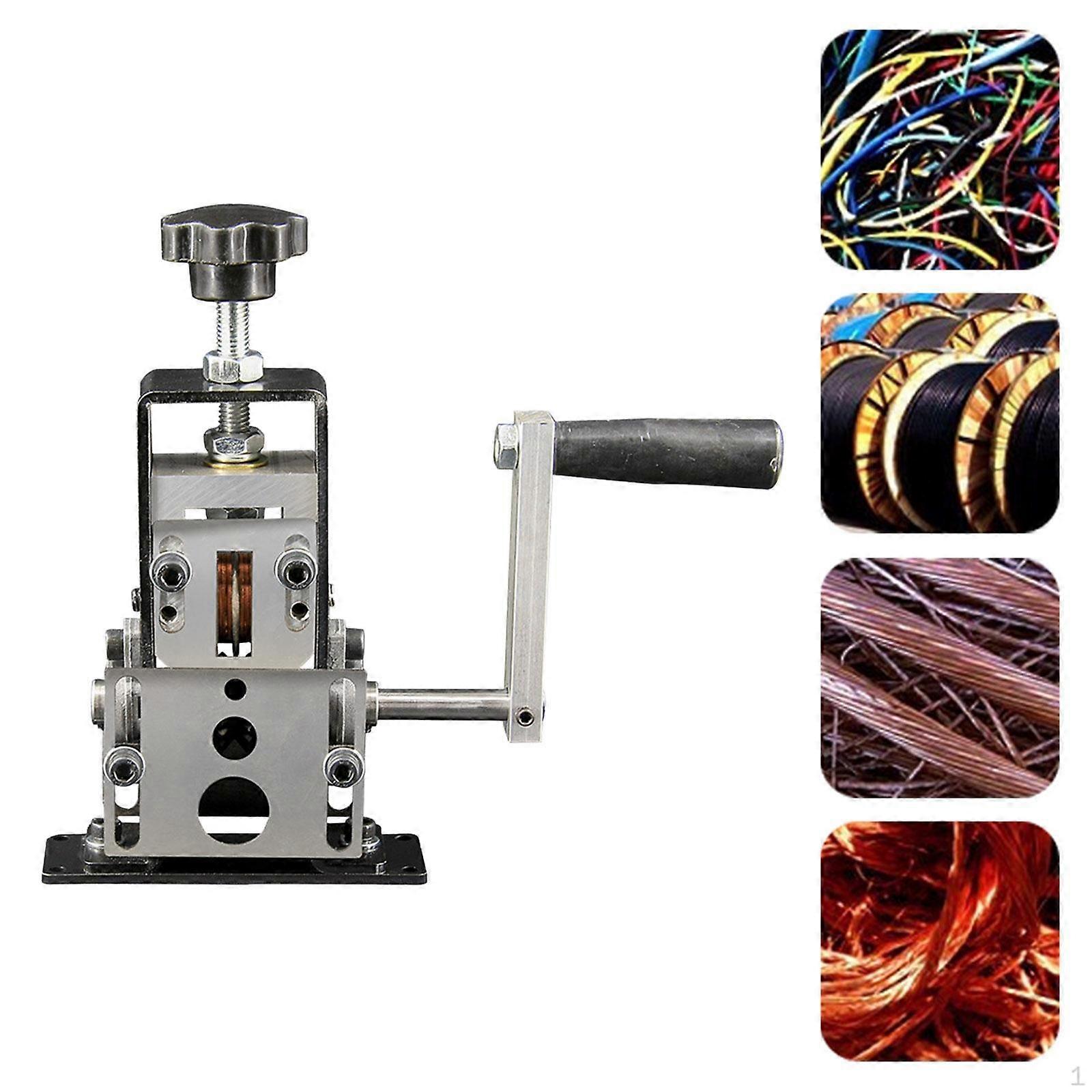 Wire Machine Scrap Cable Drill Powered Aluminum Construction with Hand Crank