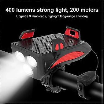 Super Bright 2000 Lumens Front and Rear Bike Lights, USB Rechargeable Bike Lights with Power Bank Function for Aluminum Bike