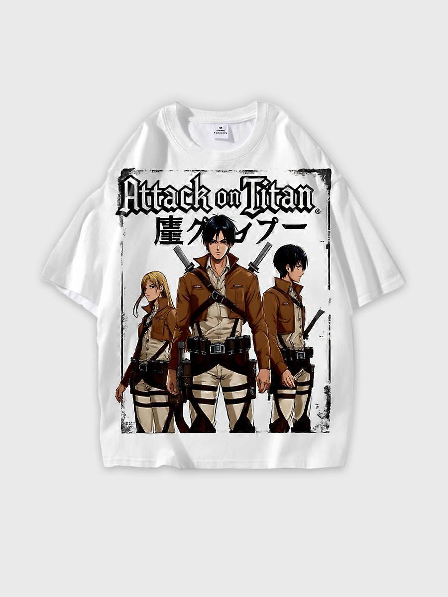 T-shirt round neck Character Pattern loose short sleeve P2628