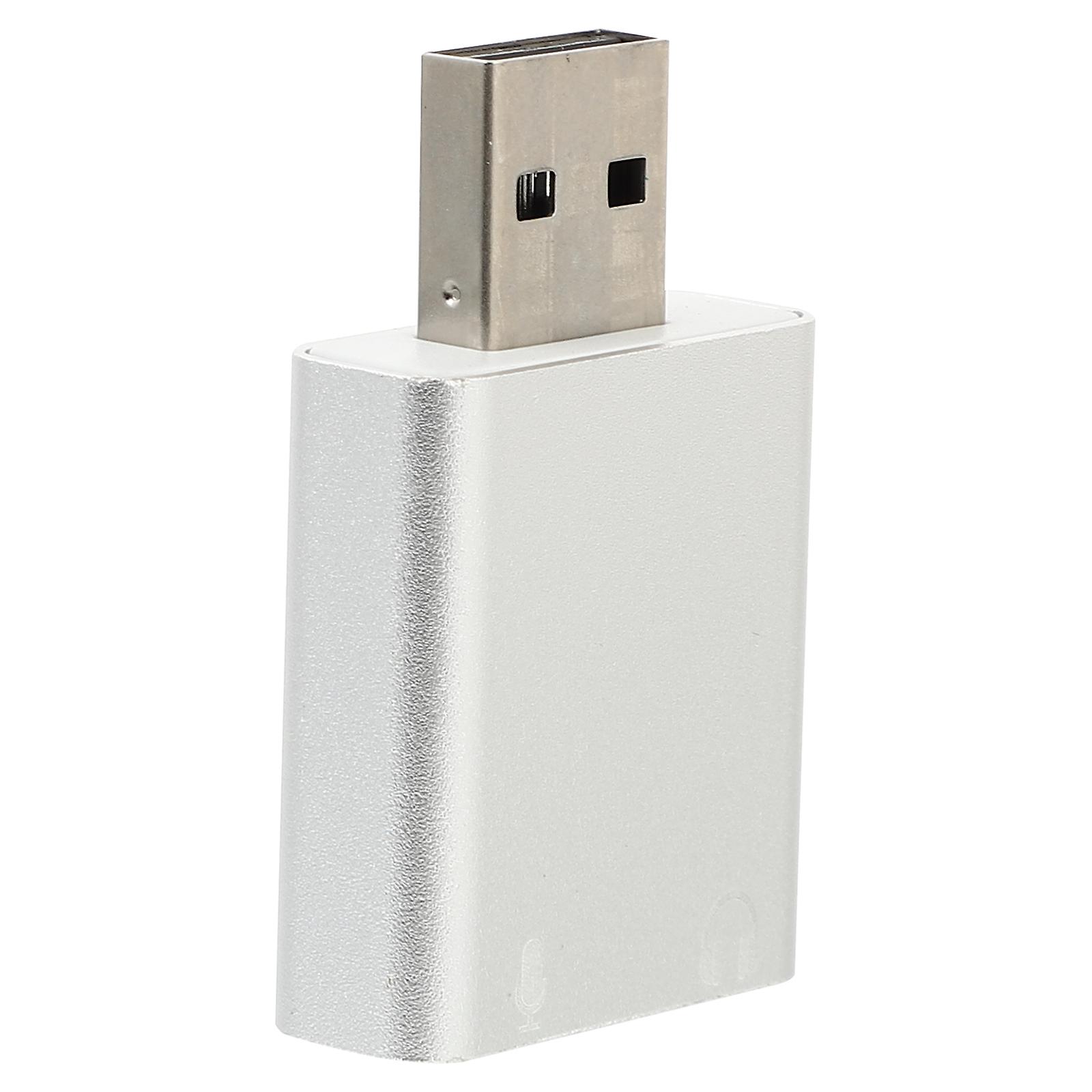 External USB Audio Adapter With Dynamic Sound Effects For Users Needing External Small Size 1Pack