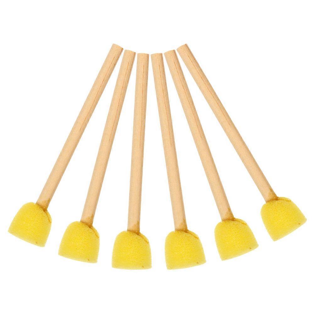 6pcs Round Sponge Craft Brushes, Reusable Painting Tools for Acrylic Art, DIY Doodling & Creative Crafts, Easy to Clean, Versatile Use