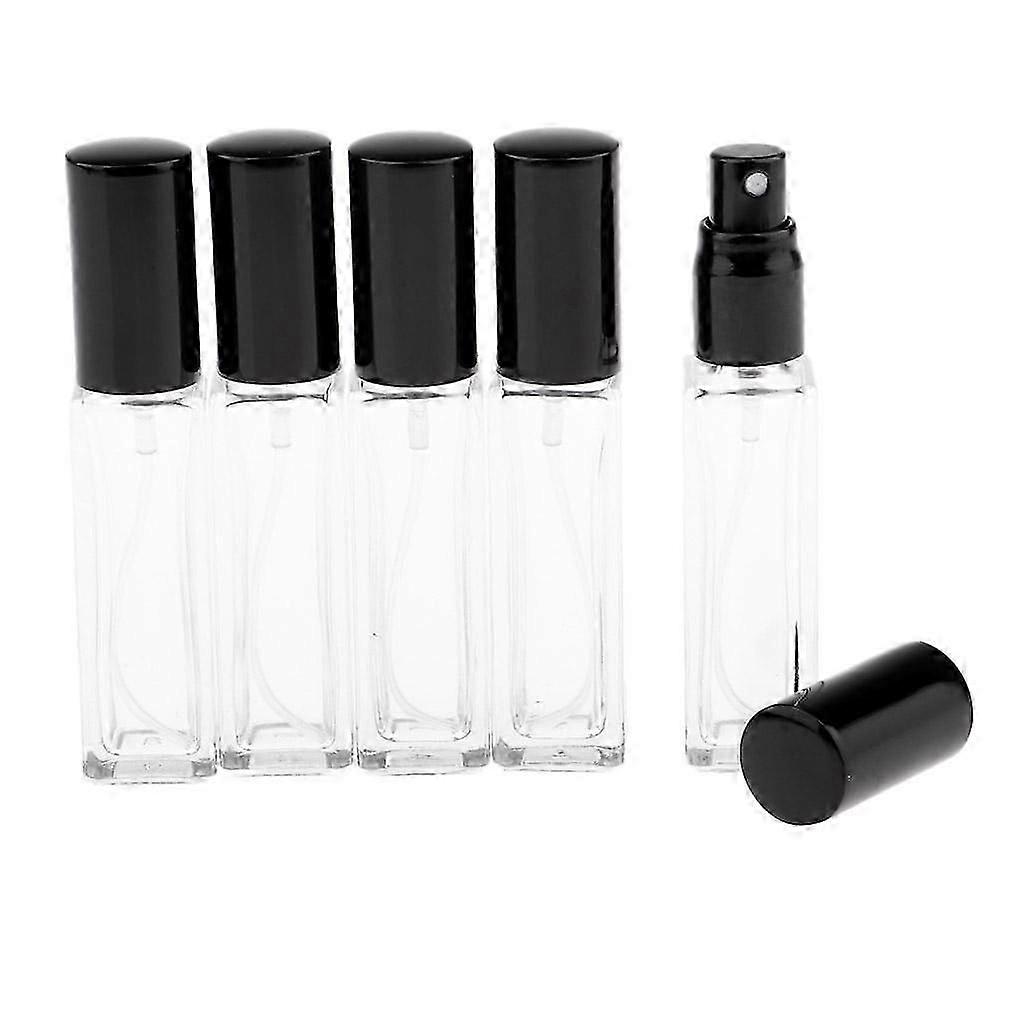 5 Pack-8ml Portable Mini Refillable Empty Perfume Spray Bottle Easy to Fill Scent Aftershave Pump Case for Travel Outgoing Purse