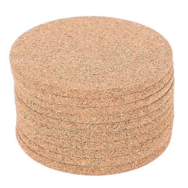 Set of 10 Cork Coasters for Bars, 90 mm, 5 mm Thick