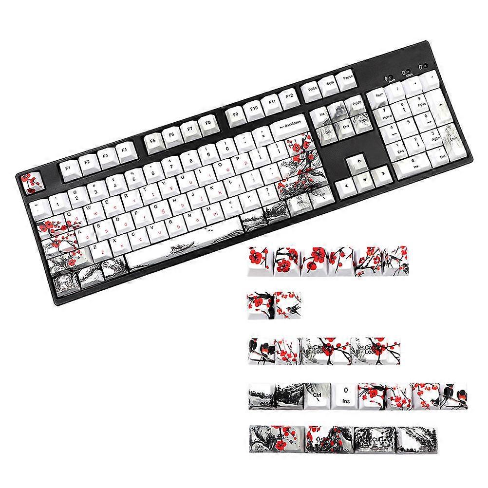 Keycaps Set of 128Pcs Assorted Color Computer Gaming Mechanical Keyboard Replacement for Gamers and Computer Users 30X15X3CM Non-Fading