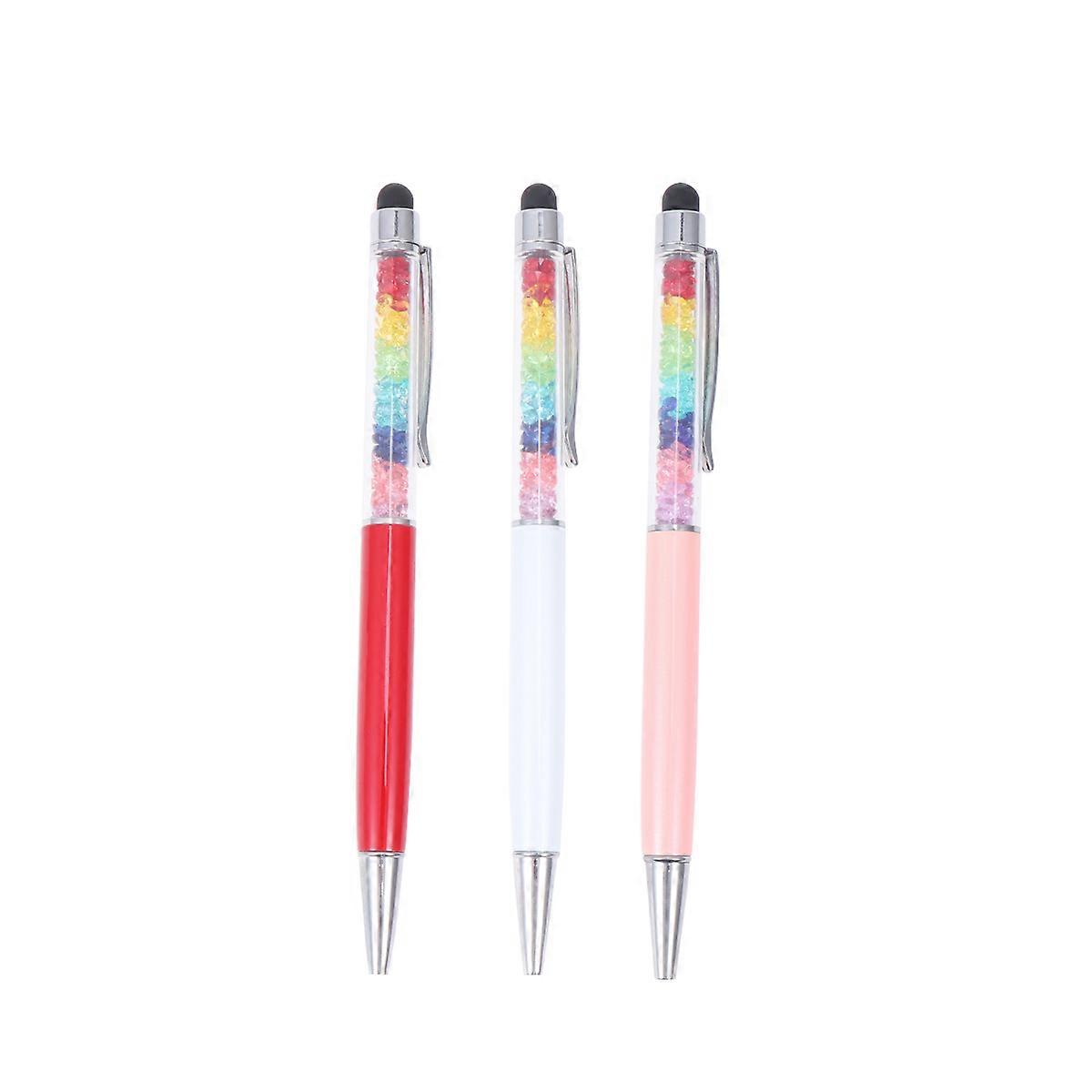 Pen With Stylus Multifunctional Touchscreen Pens Student Use Smooth Glide 14x1.1x1.1cm 3Pcs