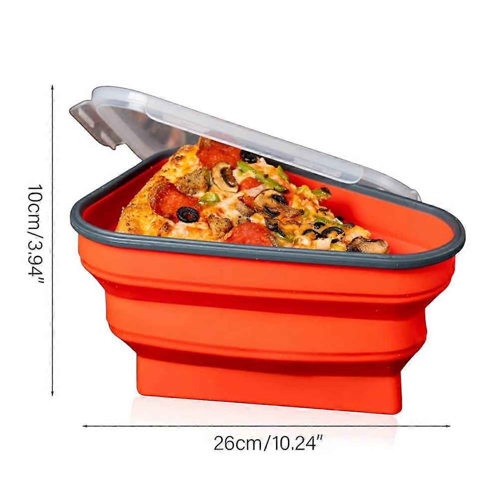 Pizza Slice Container with Lids Silicone Reusable Foldable Pizza Slice Storage Holder Saver