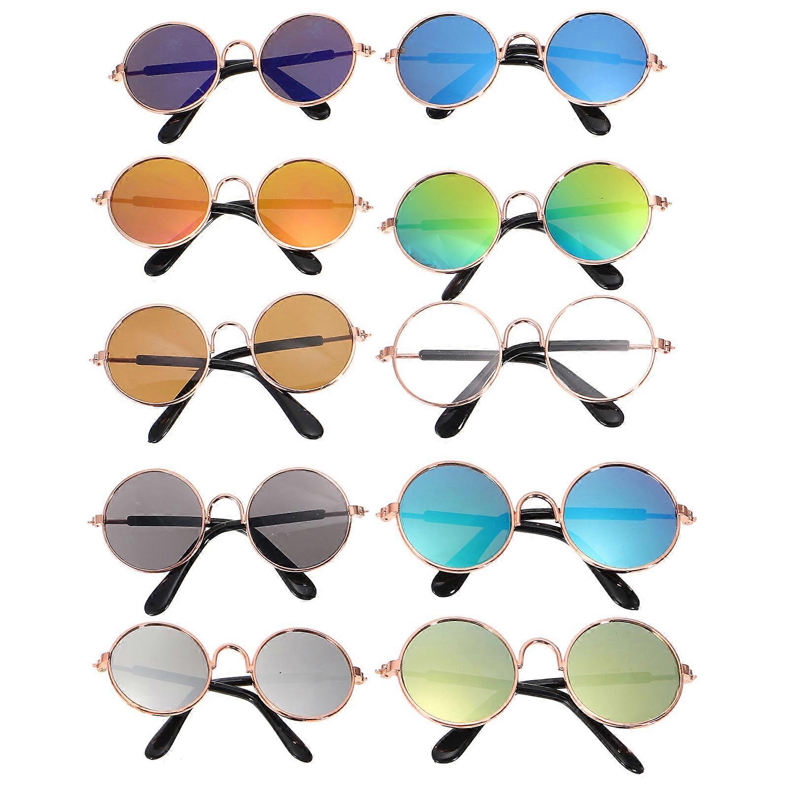 Dog Accessory Pet Sunglasses Assorted Color For Cats Summer Indoor Activities 10Pcs