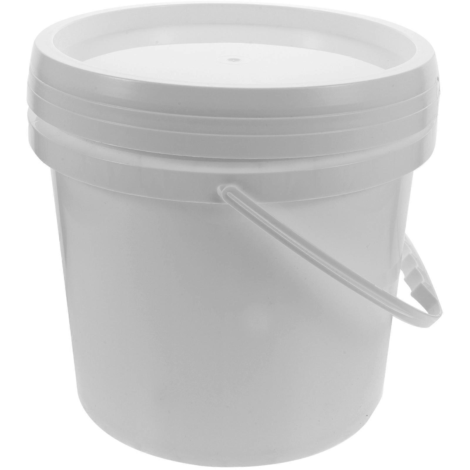 White Plastic Paint Storage Bucket with Durable Thick Material and Ergonomic Handles for Safe and Easy Storage
