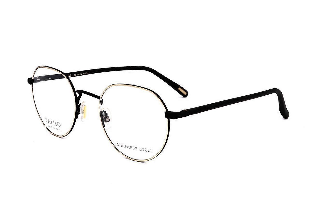 Eyewear Frames Safilo BUSSOLA 11 I46 MATTE BLACK GOLD 51/21/145 MAN