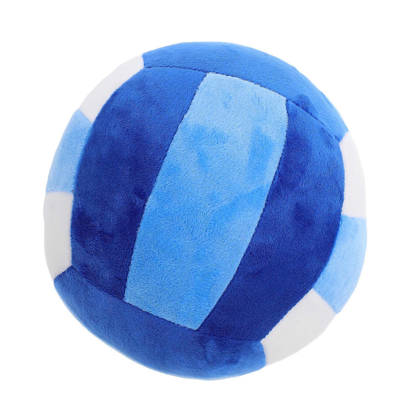 Blue Volleyball Plush Pillow Toy For Kids And Adults Sports Theme Decor 21X21X21CM Comfortable Cushion 1Set