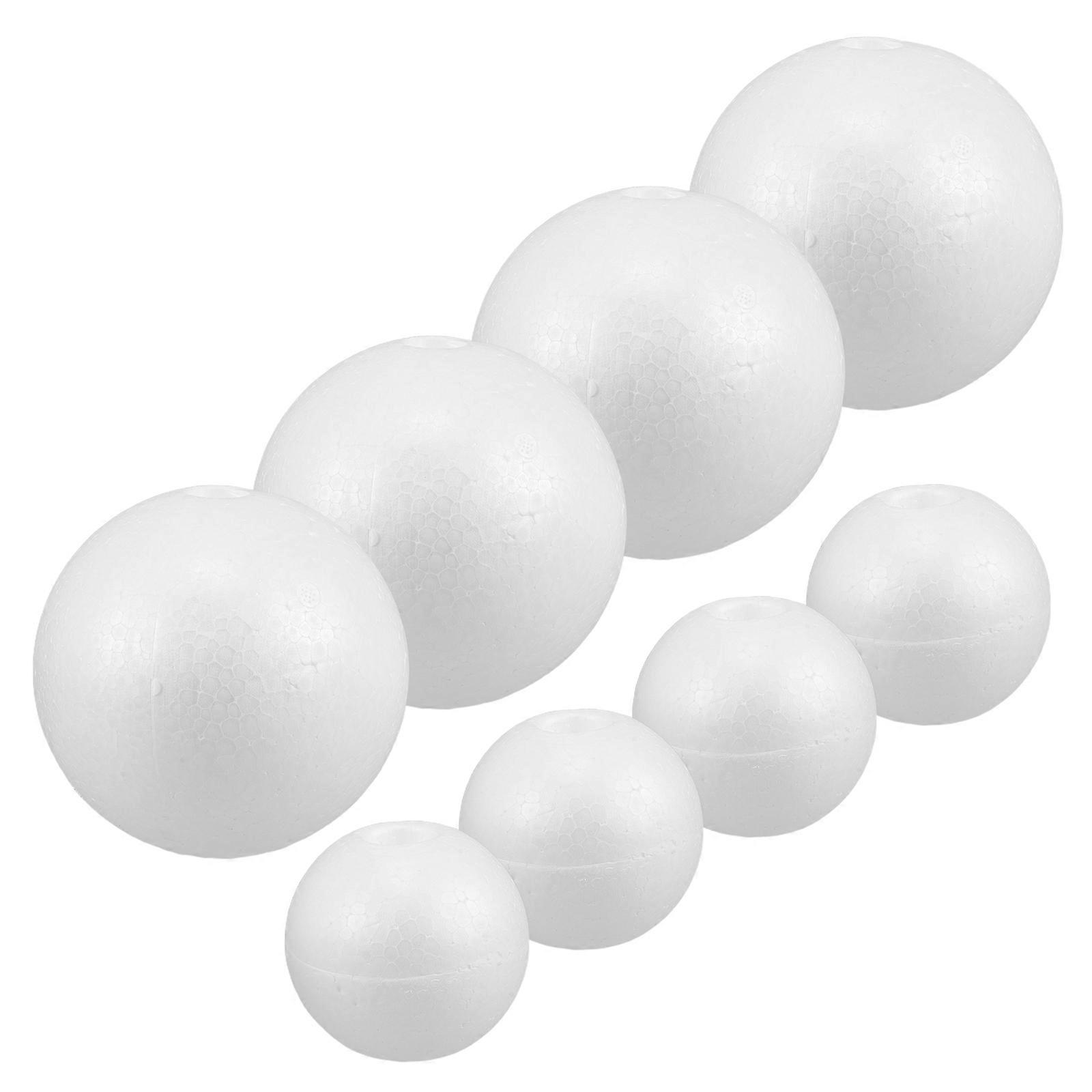 Round Foam Balls For Crafting 8Pcs White Polystyrene Craft Balls Suitable For DIY Projects And Holiday Decorations