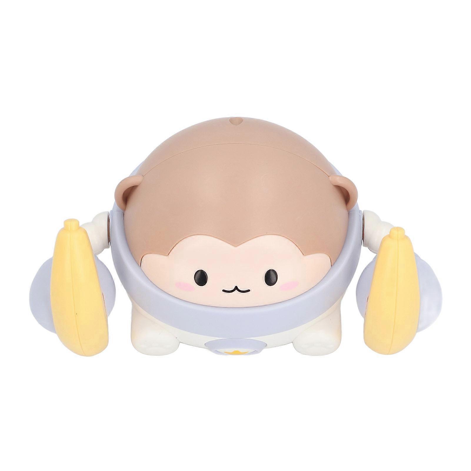 Electronic Tumbling Monkey Puzzle Guided Head Up Exercise Educational Crawling Monkey Toy Blue