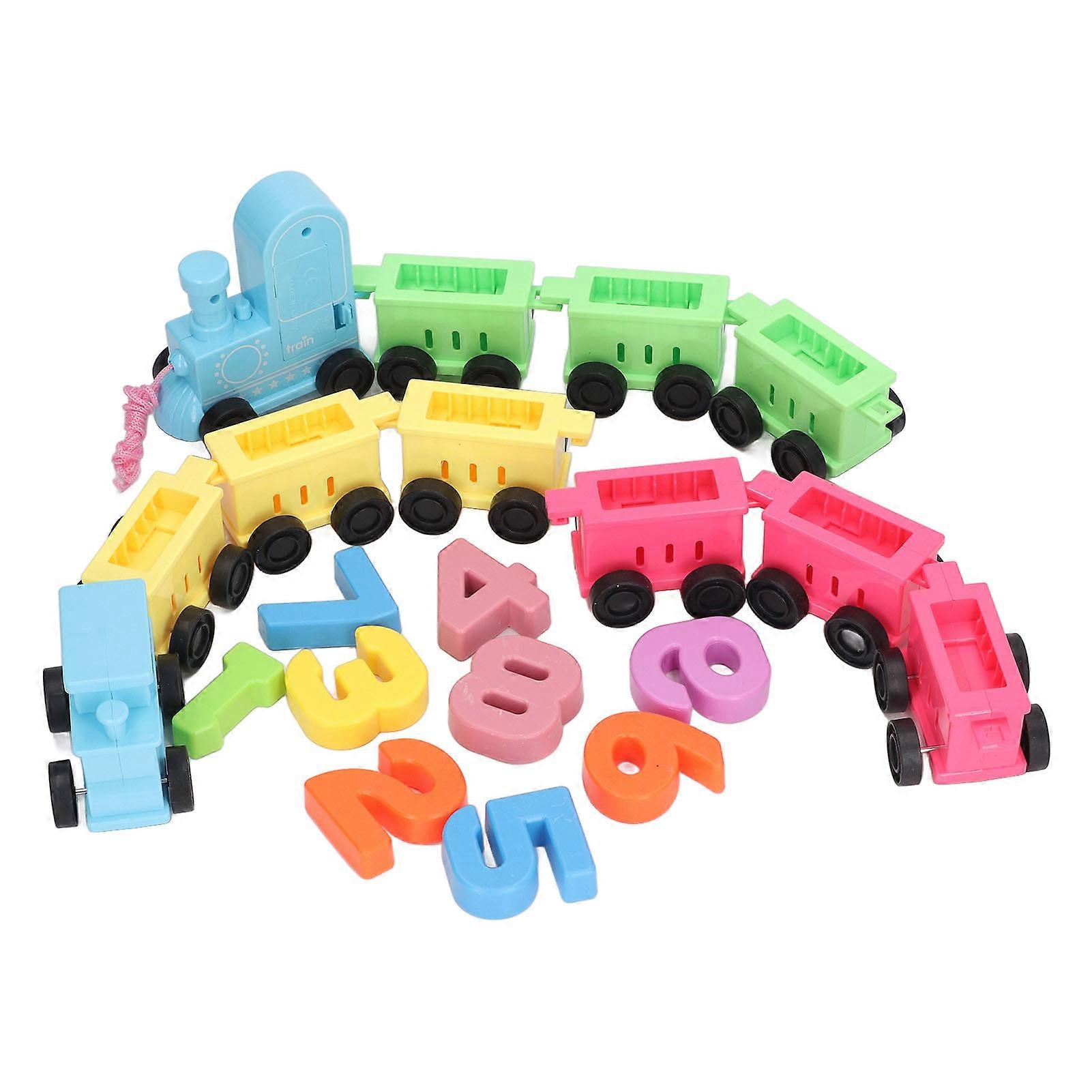 Children Numbers Train Toy Colorful Sticker Counting Learning Educational Train Set for Kids