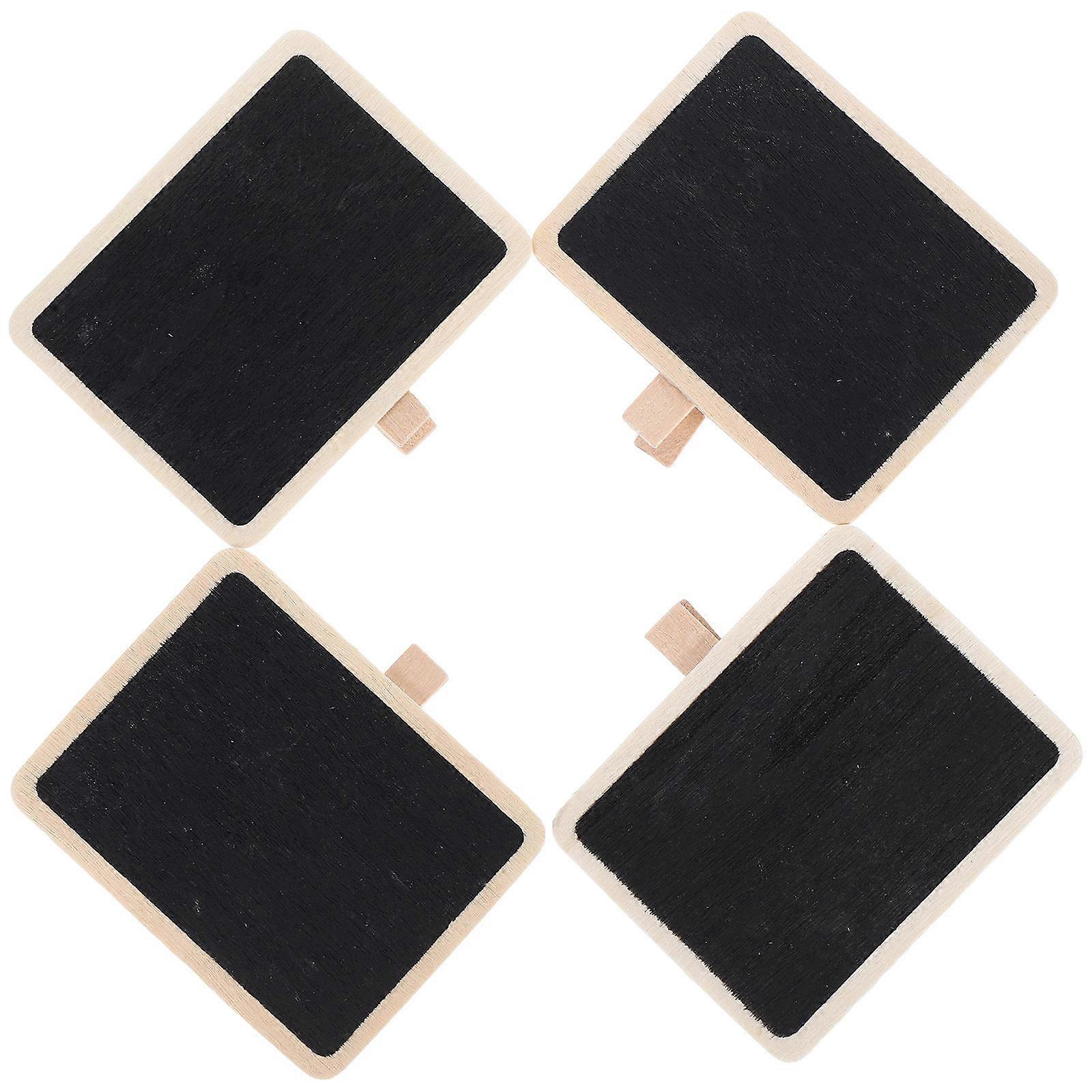 Wooden Blackboard Clips for Home Multifunctional Mini Chalkboard Signs Easy to Use 4pcs