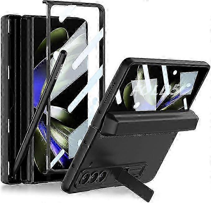 Galaxy Z Fold 5 Kılıf, S Kalem Tutucu ve Ekran Koruyucu, Samsung Z Fold 5 için Menteşe Korumalı ve Kickstand ile kılıf
