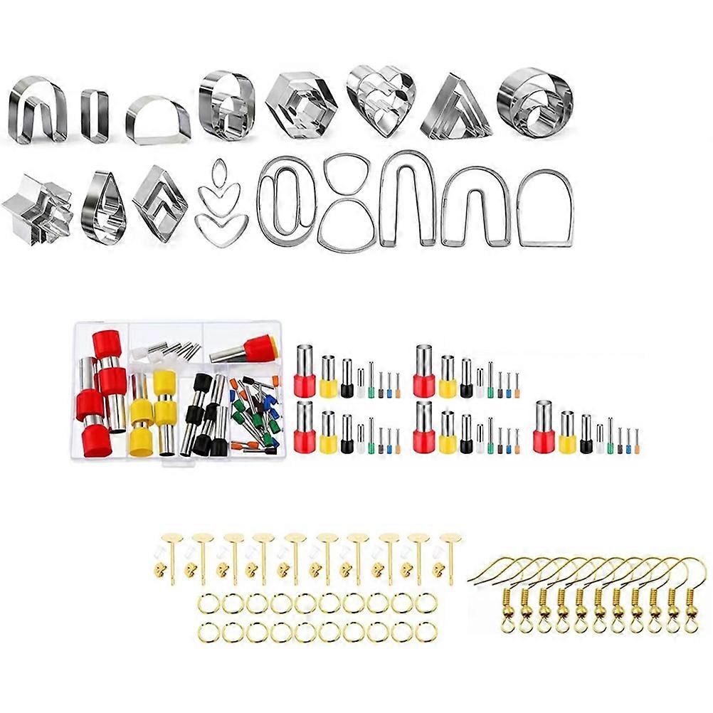 Plastic Clay Set for DIY Earrings Craft Assorted Color Safe and Sturdy Round Edges