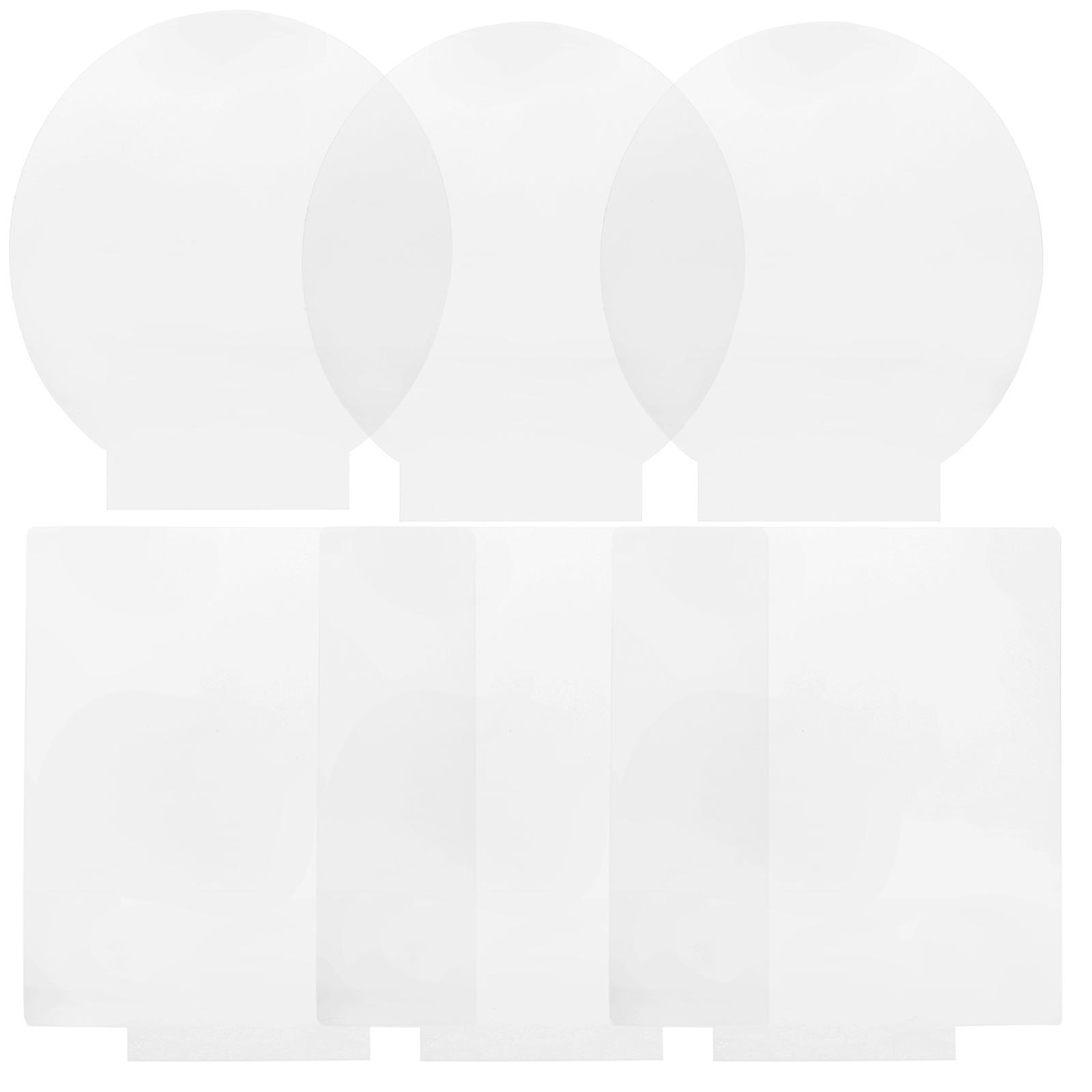 DIY Light Plate 6Pcs Transparent Acrylic Round Light Board For Decorative DIY Wedding Arrangement 13.50X12.00X0.20CM