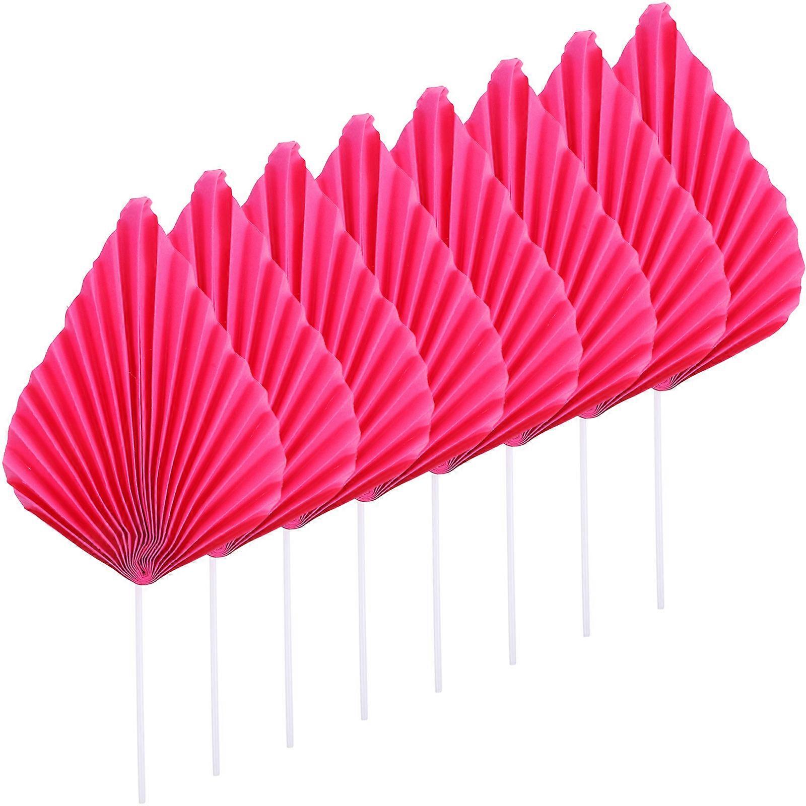 Unique Palm Leaf Cake Decoration For Cakes And Cupcakes In A Rosy Color Suitable For Various Events 10 Pairs