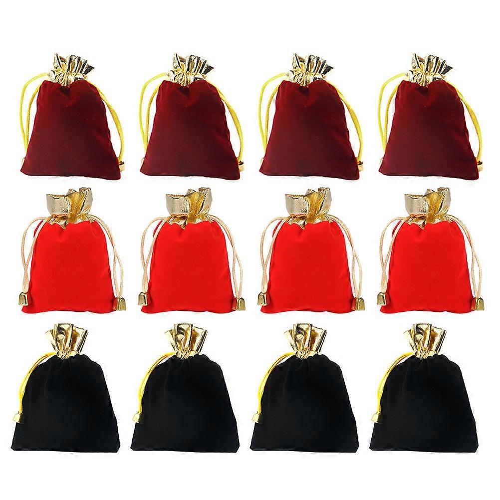 Jewelry Organizer Pouches 12Pcs Workmanship Storage Option Ideal For Small Gifts 7 x 9 x 0.2 Cm Suitable For Festivals And Parties