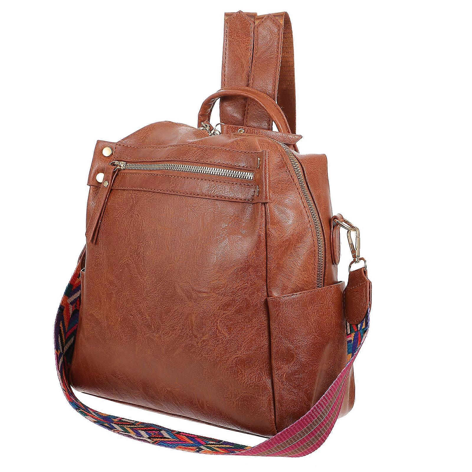 Waterproof Shoulder Bag With Adjustable Strap Perfect For Hiking Traveling And Daily Use In Brown 1Pack