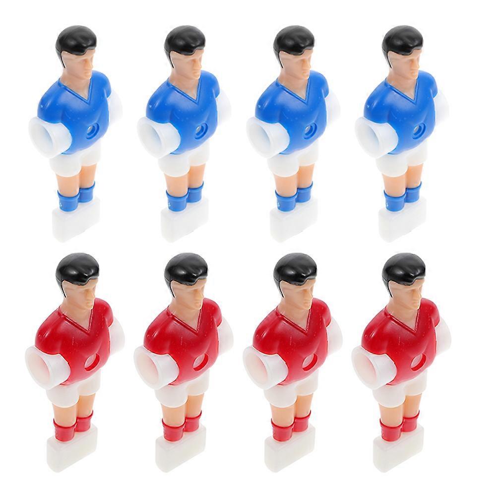 Foosball Table Figures Set of 8 Assorted Color Plastic Dolls for Decoration Enjoy Precision Shooting
