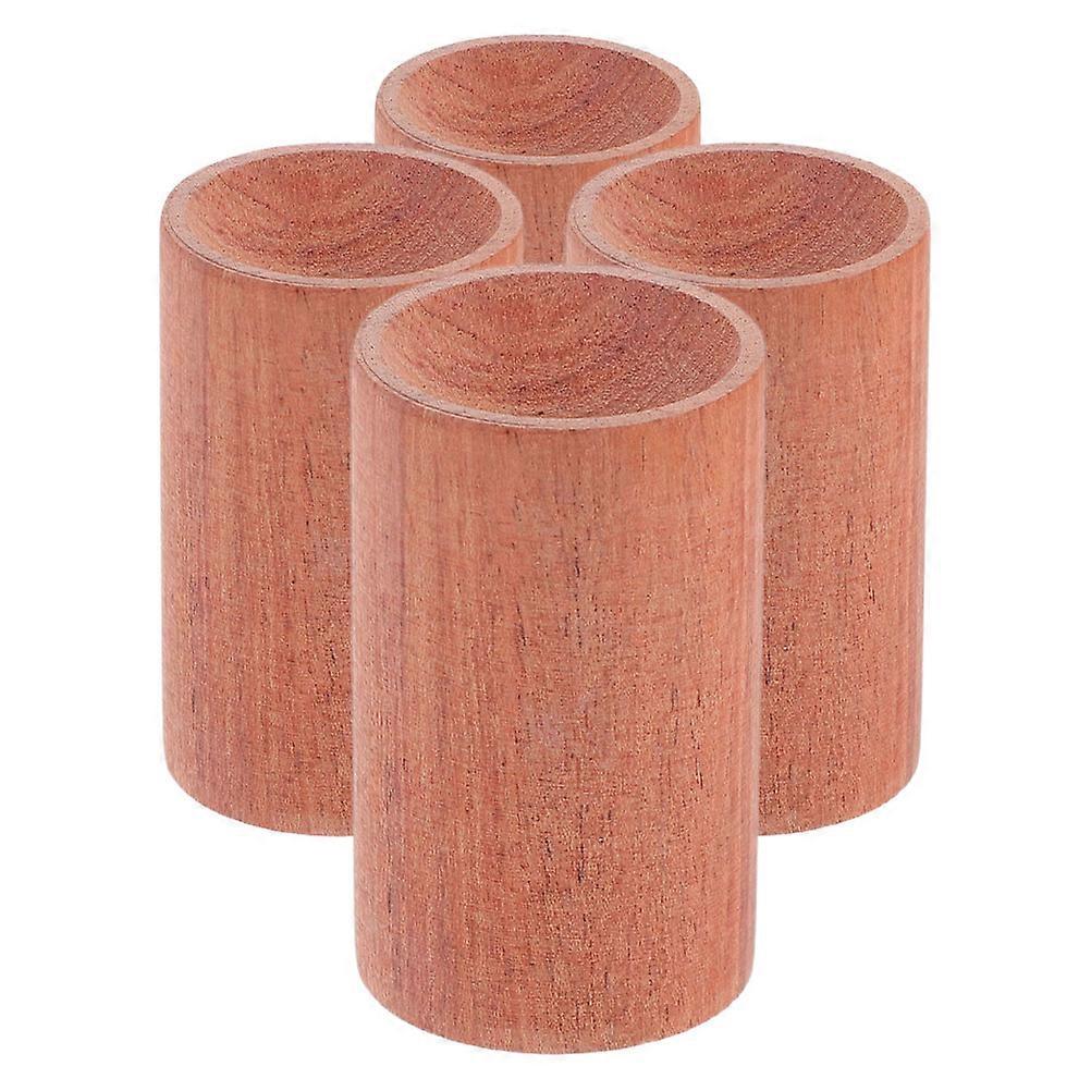 Wood Diffuser Mini Cylinder Pedestal Stands for Essential Oil Use 4Pcs