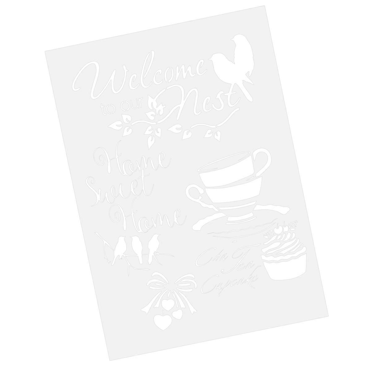 Hollow Stencils for Kids Craft Projects White Layering Stencils DIY Drawing Mould Art Class Use 1Set