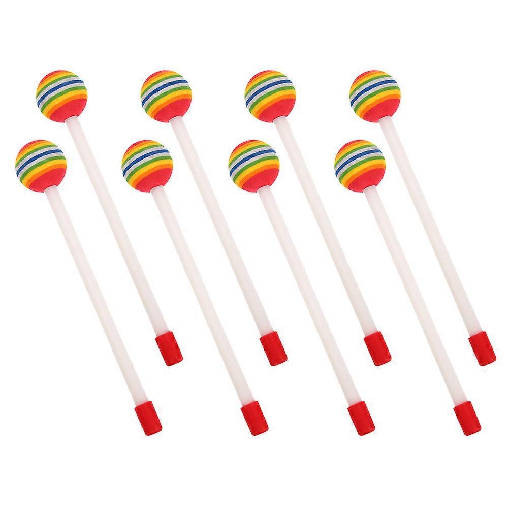 Here's a polished product description for your **8pcs Rainbow Colored Percussion Mallets / Lightweight Drum Sticks**:
### 🌈 8pcs Rainbow