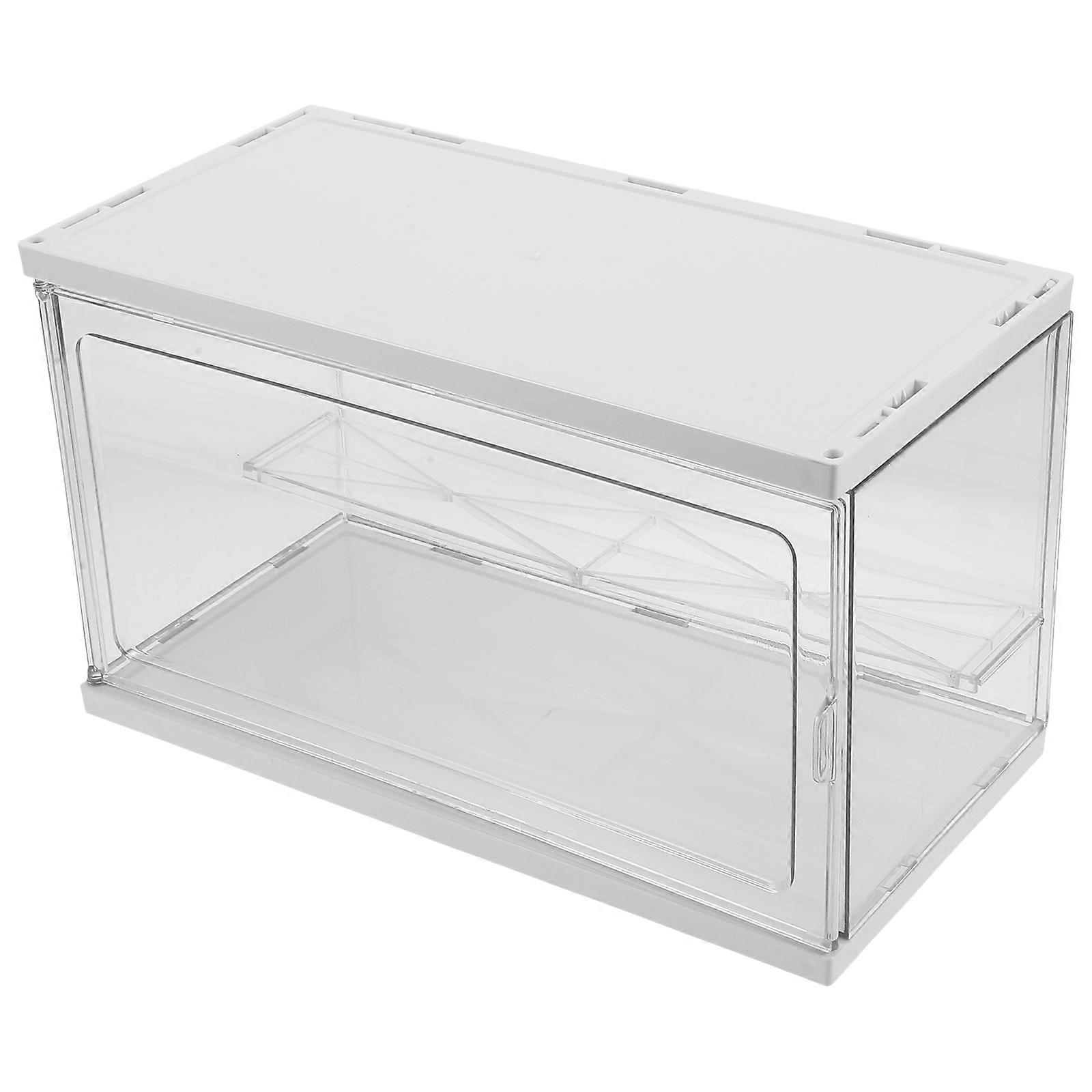Display Case for 2pcs Action Figurines Miniature Figures Storage Box for Enthusiasts Desktop Display Box