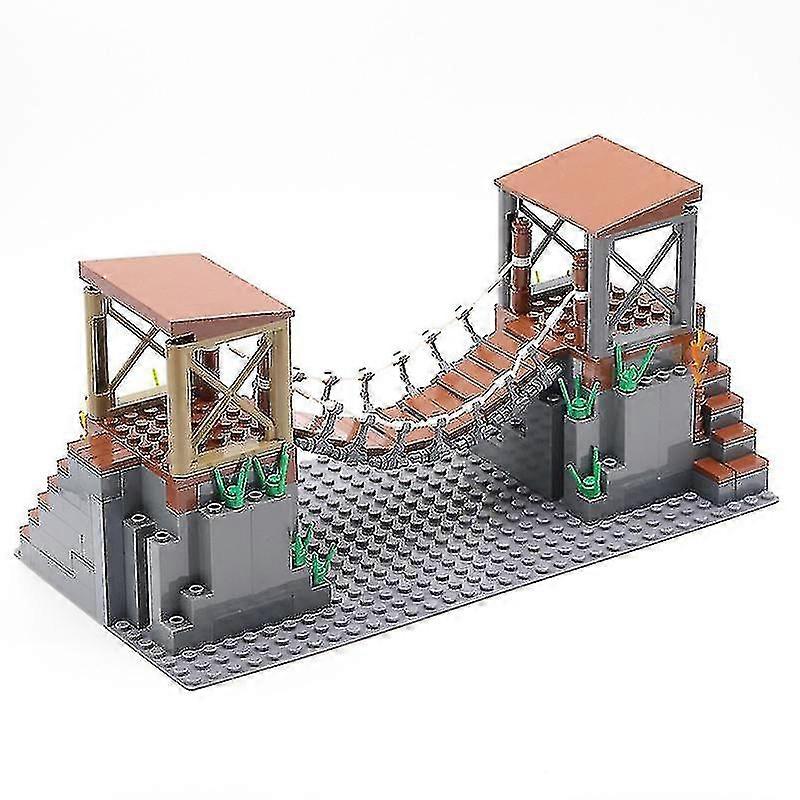 2025 Construction Building Blocks Chain Bridge Suspension Bridge Assemble Toy Compatible Accessories Educational Diy Model Bricks