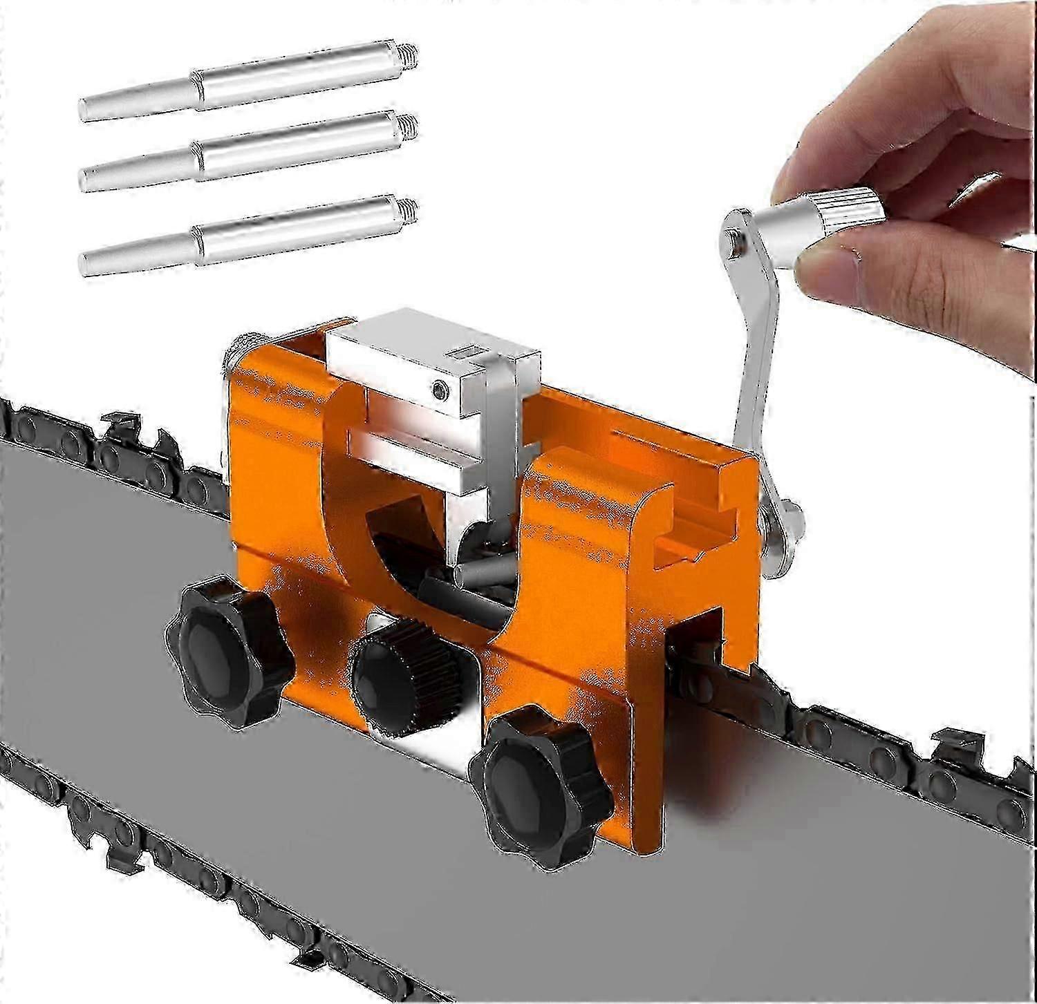 Hand Crank Chainsaw Chain Sharpener,Portable Chain Grinder Chainsaw Chain Sharpening Tools for Lumberjacks and Gardeners