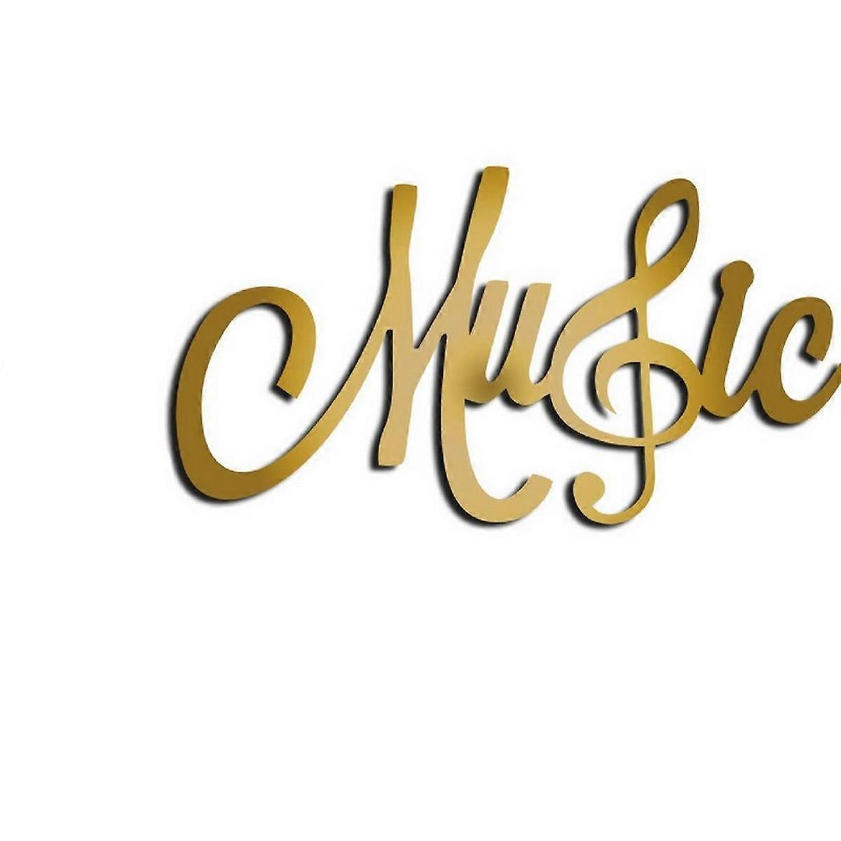 Decorazione in Metallo Musica 1, Oro, Metallo, 71x1,5x38 cm