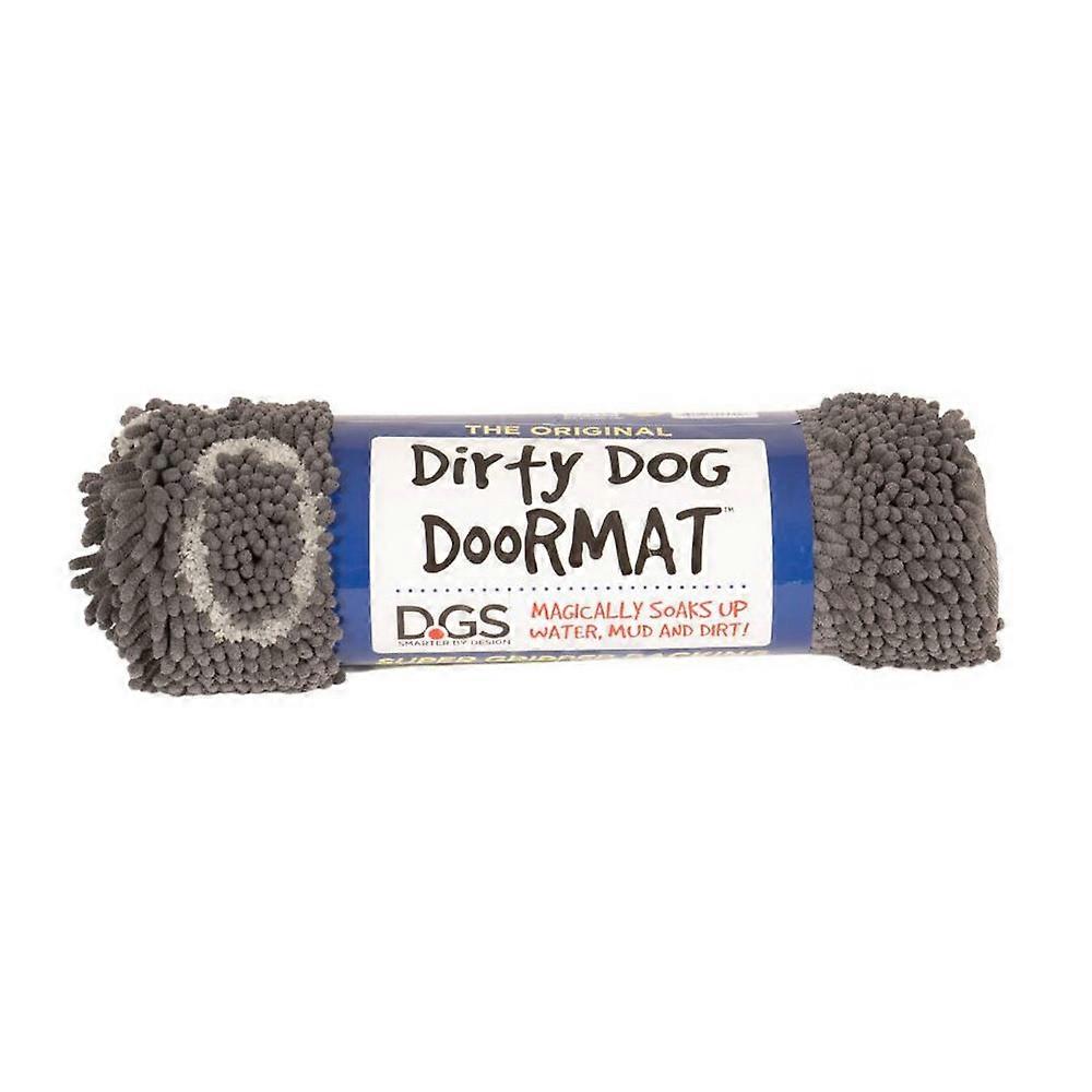 Dogs Gone Smart Dogs Gone Smart Dirty Dog Doormat, Mist Grey, 35In X 26 Inches, Large