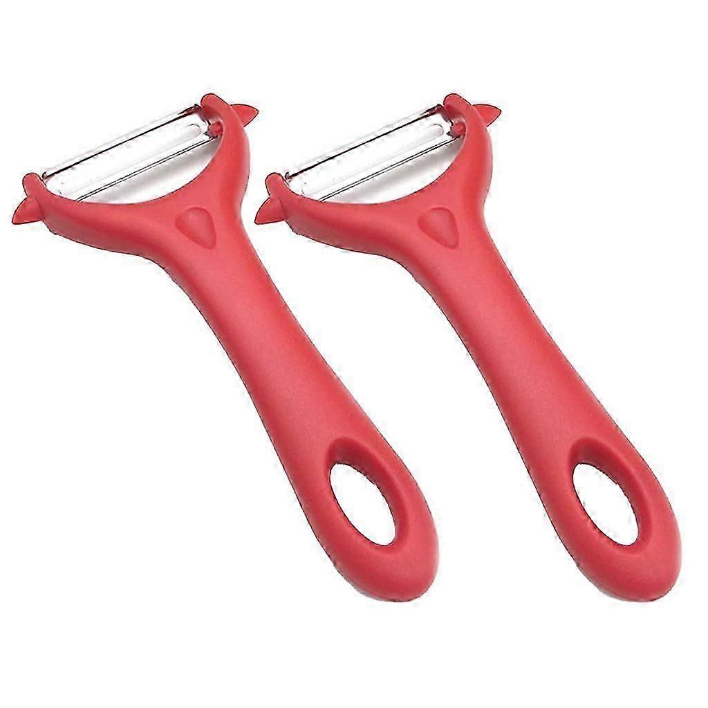 2-Piece Fruit Peeler Set: Non-Slip Grip with Hanging Loop for Easy British Kitchen Storage