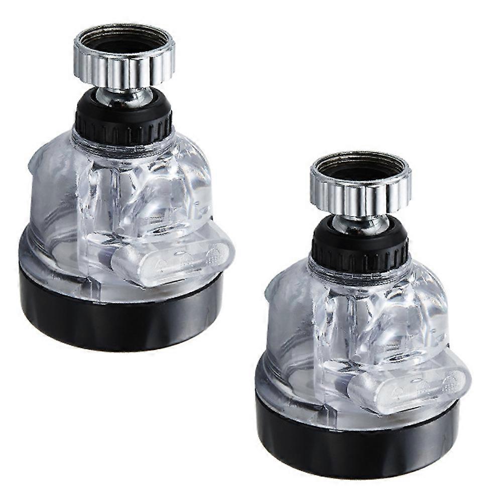 Tap Sprayer Attachment Commercial Kitchen Use Abs Steel 3 Adjustable Modes Water Pressure Booster 2Pcs