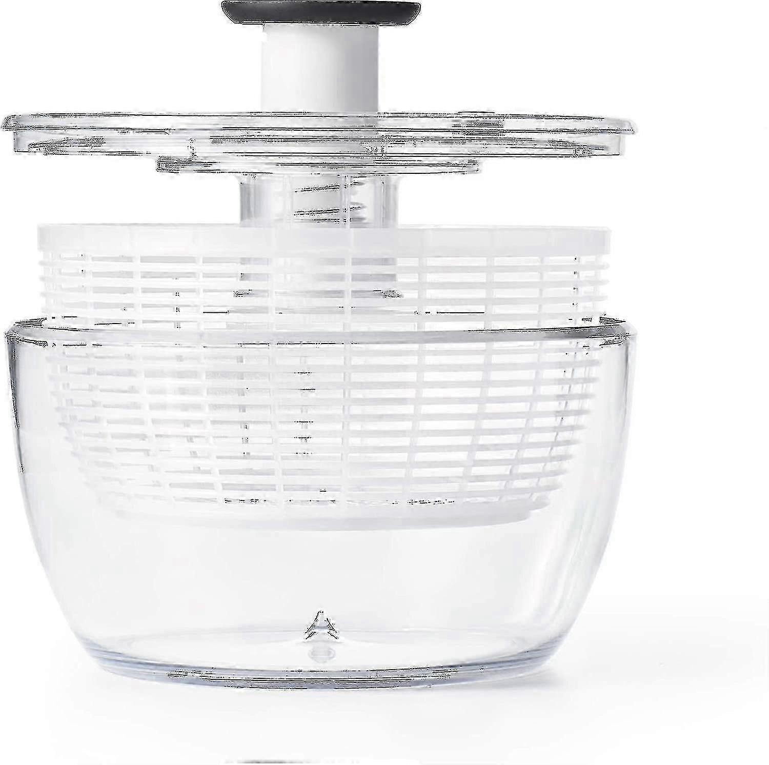 Grips Glass Salad Spinner, Large/6.22 Quart, Clear[PB]