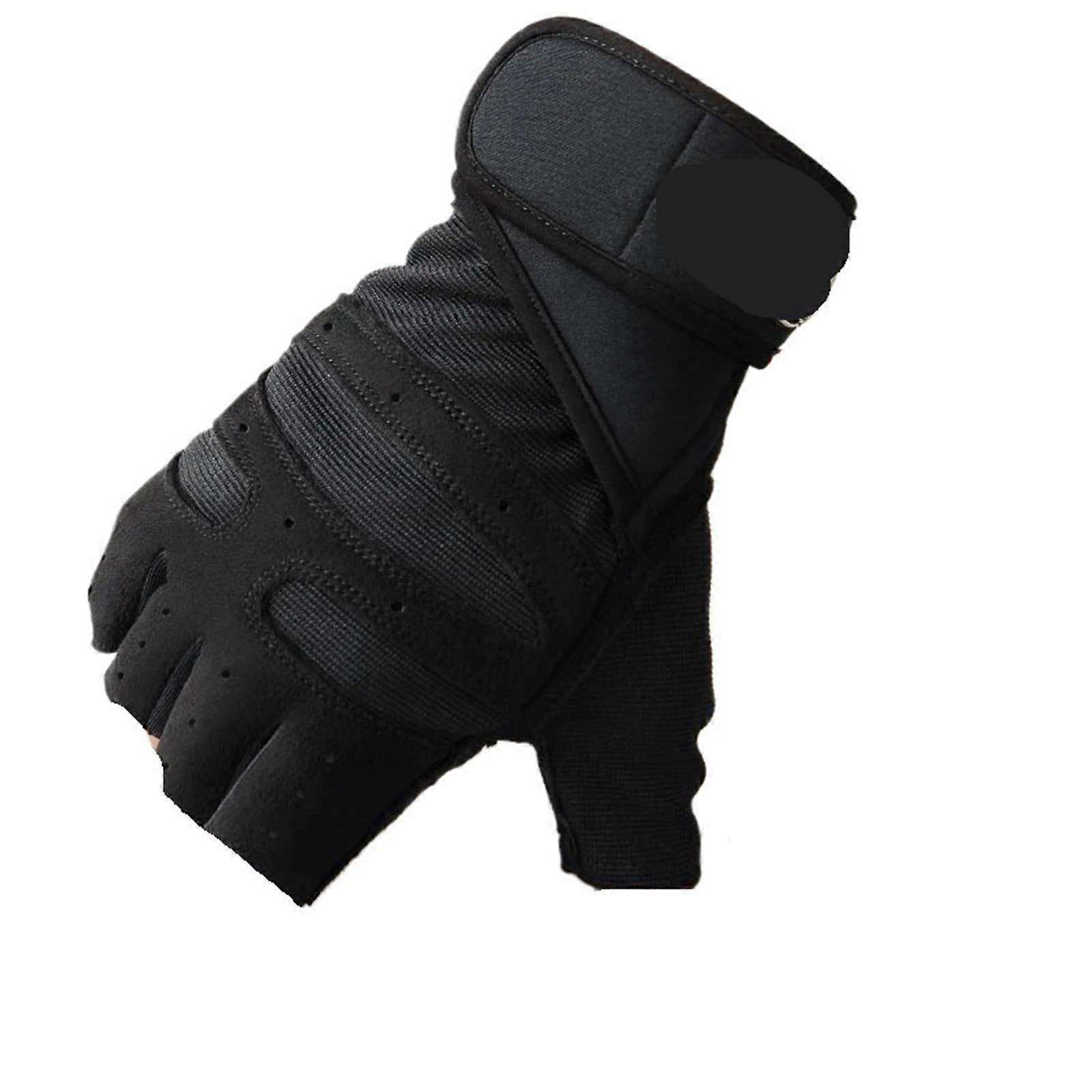 Gym Gloves for Men Women Fitness Weight Lifting Wristband Gloves XL Black Ref: 1462