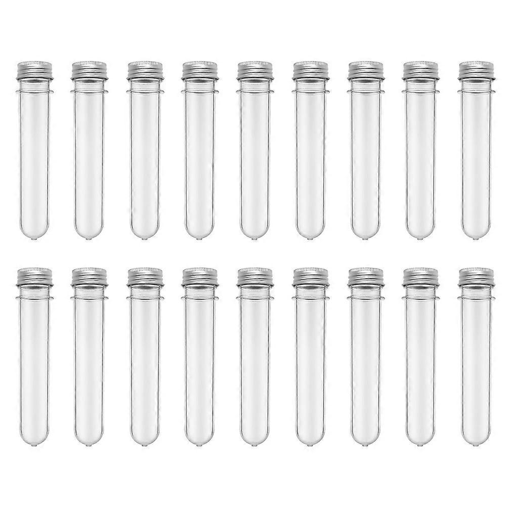 50pcs Transparent Tube Bottles Durable Storage Containers for Bath Salts, Candy & Liquids Flat Bottom Design for Decoration & Experiments