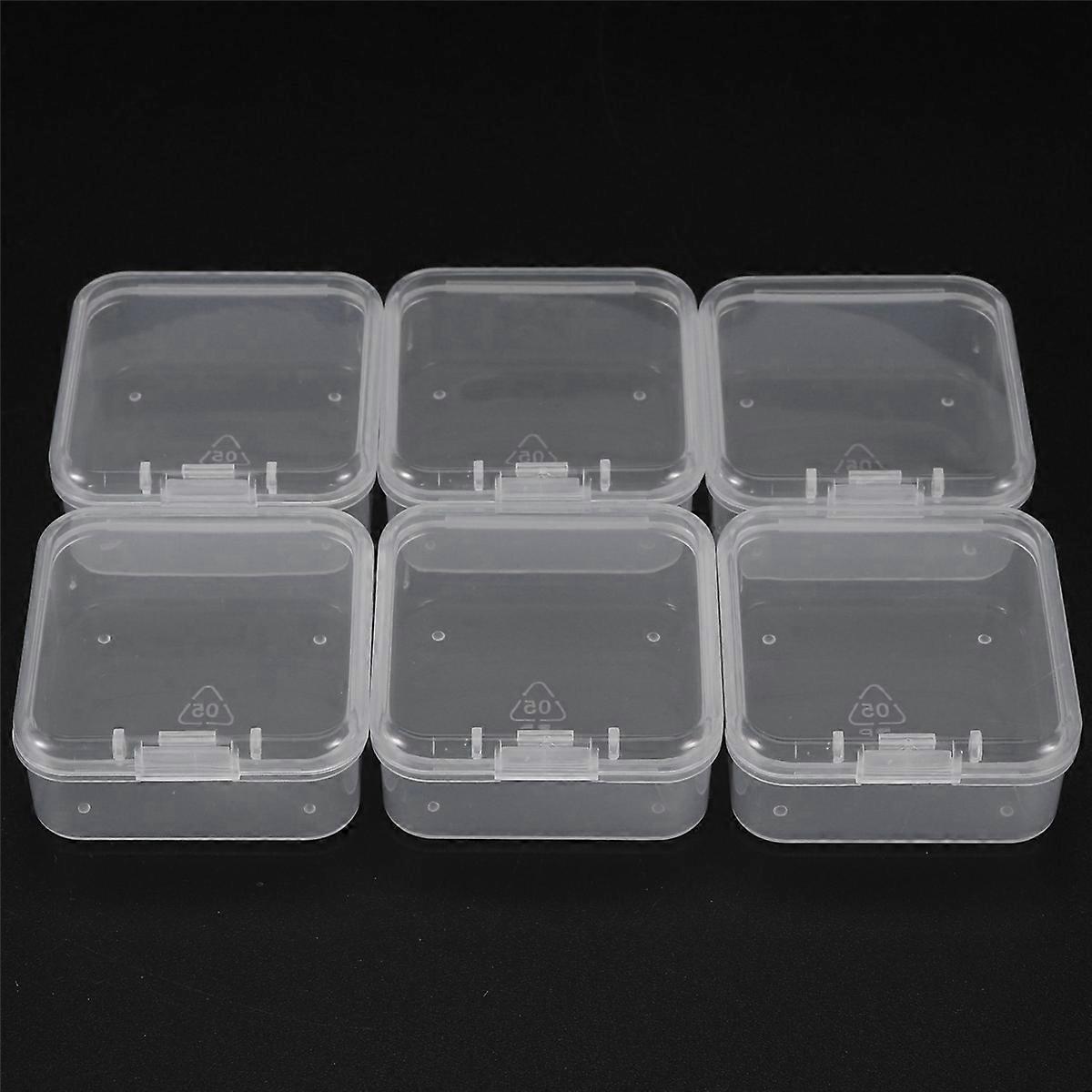 120 Pieces Mini Plastic Clear Storage Box for Collecting Small Items, Beads, Jewelry, Business Cards