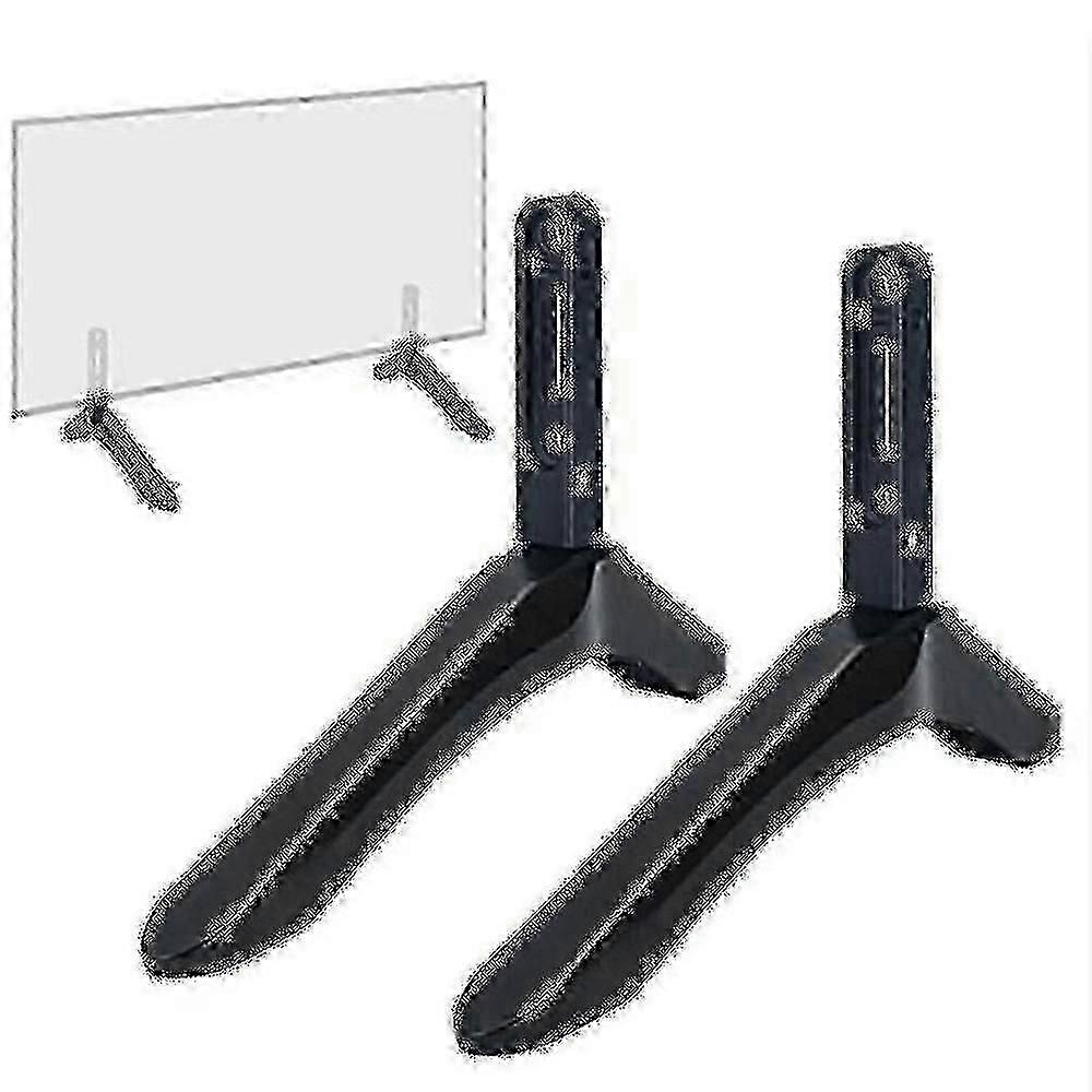 2pcs Universal TV Stand Base Mount για 32 - 65 ιντσών Samsung, Vizio LCD τηλεοράσεις (όχι για LG) - Μαύρη επιτραπέζια βάση