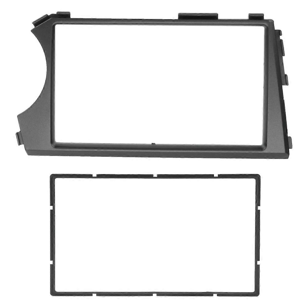 2Din Car Fascia för SSANG Actyon LHD Stereo Fascias Panel Dash Mount Installation Bil DVD Frame Kit In-Dash
