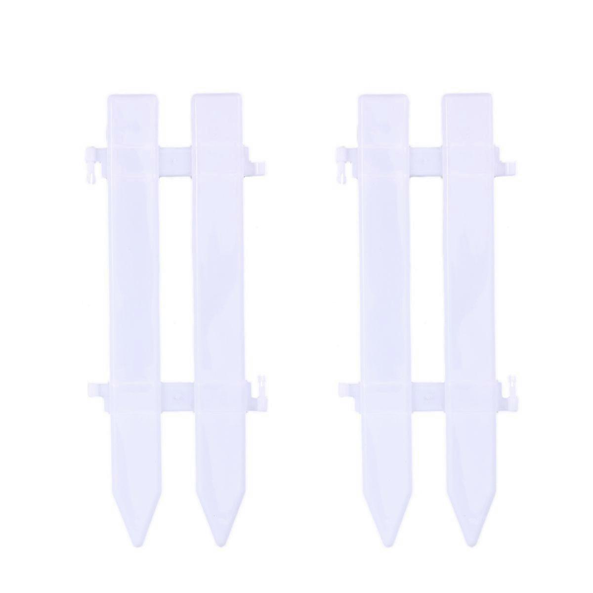 10pcs 30x10cm Plastic Barrier Simulation Fence Plastic Picket Fence Miniature for Xmas Decoration