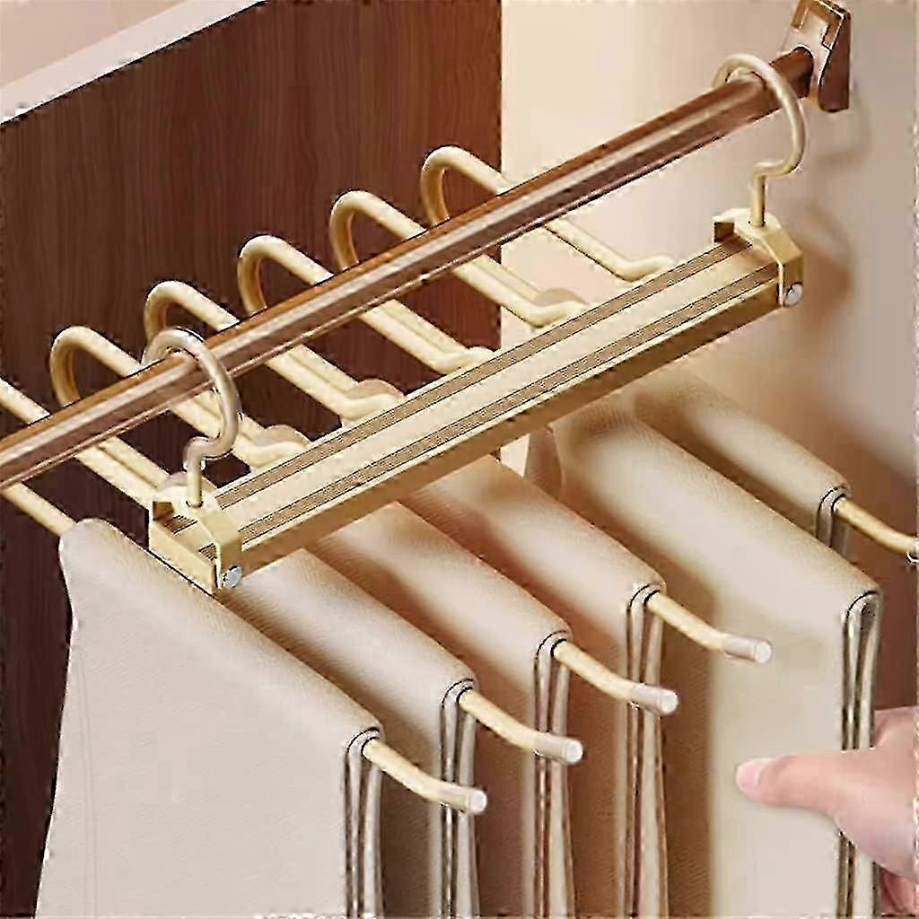 6 in 1 Trouser Hangers Magic Multi Layer Aluminium Alloy Pants Stor...