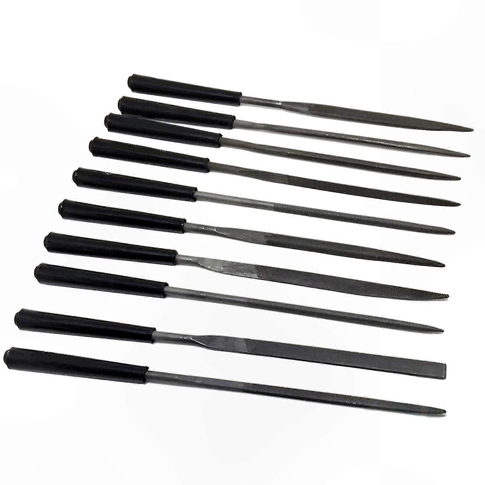 10Pc Needle File Set for Guitar Nut Slot and Fret Dressing Tools