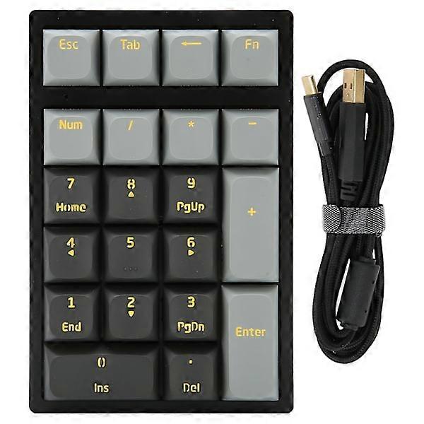 Mechanical Numpad 21 Keys USB Wired Adjustable RGB Backlit Portable High Durability Plug and Play Numpad