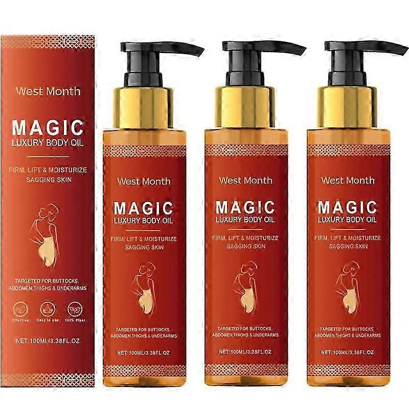 Magics שמן גוף ממצק שמן גוף יוקרתי מעניק לחות וממצק לעור לכל הגוף, הזרועות, החזה, הירכיים והבטן