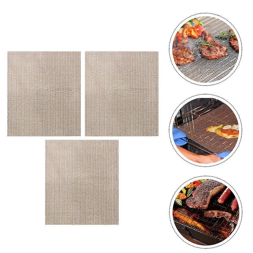 Reusable Nonstick BBQ Pad for Grilling Keeps Original Flavor Great for Gifts and Families 3 Pcs