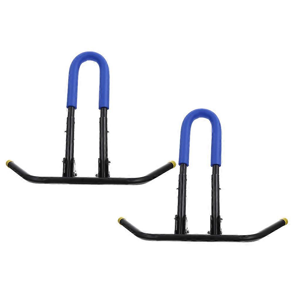 Blue Metal Bike Stand for Garage Storage Durable and SpaceSaving Design for Childrens Bikes 2pcs